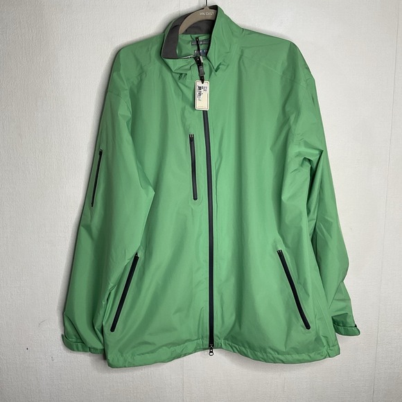 Peter Millar Element 4 Water Full Zip Green‎ Golf Jacket Men XL Long Sleeve